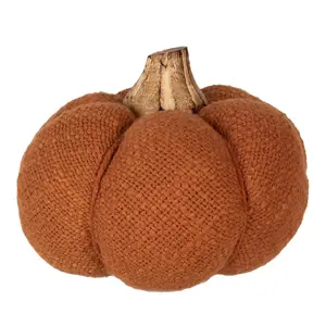 Produkt Oranžová textilní dekorace dýně Pumpkin - Ø 12*10 cm Clayre & Eef