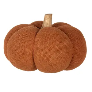 Produkt Oranžová textilní dekorace dýně Pumpkin - Ø 20*14 cm Clayre & Eef