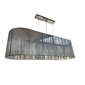 Produkt Oválné šedé závěsné světlo Venezia Grey - 110*30cm / 5*E14 Collectione