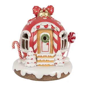 Produkt Perníkový domek s Led světýlky Gingerbread House - 14*12*14 cm/ 3*AAA Clayre & Eef