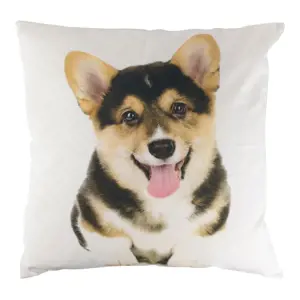 Plátěný polštář Corgi s výplní  - 50*50*10cm Mars & More