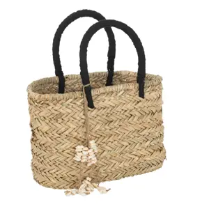 Plážová pletená taška se zdobnými mušlemi Beach Bag Shells S - 32*15*21cm J-Line by Jolipa