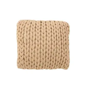 Produkt Pletený přírodní polštář Tricot crema - 40*40 cm J-Line by Jolipa