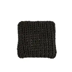 Produkt Pletený šedý polštář Tricot dark grey - 40*40 cm J-Line by Jolipa