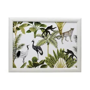 Podnos na nohy Jungle White - 43*33*7cm Mars & More