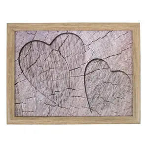 Podnos na nohy s motivem srdce ve stromu Hearts grey - 43*33*7cm Mars & More