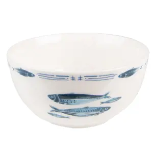 Produkt Porcelánová miska na polévku  s rybkami  Fish Blue - Ø 14*7 cm / 500 ml Clayre & Eef