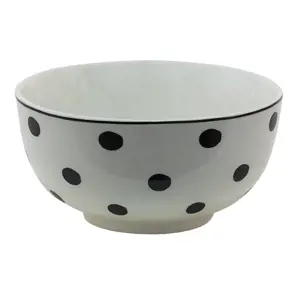 Produkt Porcelánová miska s černými puntíky Black Dot - Ø14*7 cm Clayre & Eef