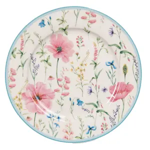 Produkt Porcelánový dezertní talířek Meadow - Ø19*2 cm Clayre & Eef