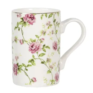 Porcelánový hrnek Bouton de Rose - 11*7*11 cm / 0.3L Clayre & Eef