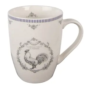 Produkt Porcelánový hrnek s kohoutem Devine French Roster - 12*8*10/ 350ml Clayre & Eef