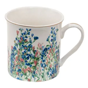 Porcelánový hrnek s květy Floweries - 12*9*9 cm / 330 ml Clayre & Eef