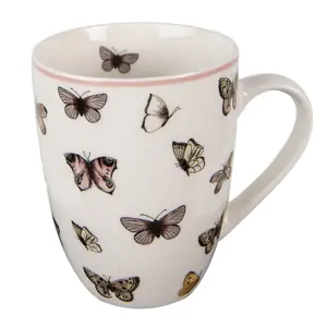 Produkt Porcelánový hrnek s motýlky Butterfly Paradise -  12*8*10cm / 350 ml Clayre & Eef