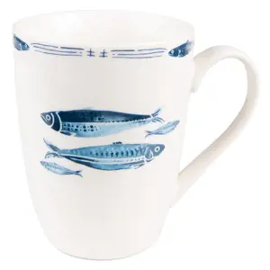 Produkt Porcelánový hrnek s rybkami  Fish Blue - 12*9*11 cm / 330 ml Clayre & Eef