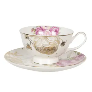 Produkt Porcelánový šálek s podšálkem Roses garden - 0,2L Clayre & Eef