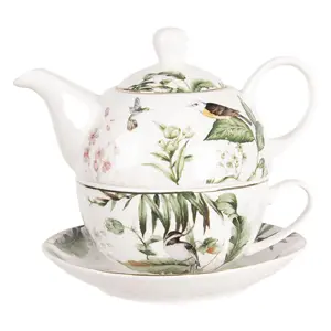 Porcelánový tea for one Tropical birds - 0,46L Clayre & Eef