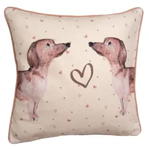 Produkt Povlak na polštář s jezevčíkem Dachshund Love -40*40 cm Clayre & Eef