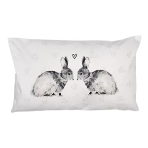 Produkt Povlak na polštář s králíčky a srdíčky Bunnies in Love - 30*50 cm Clayre & Eef