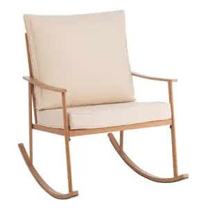 Produkt Přírodně-béžové kovové houpací křeslo Chair Pallo Swing - 64*93*80 cm J-Line by Jolipa