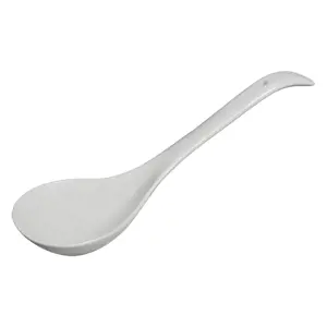 Přírodně bílá porcelánová salátová lžíce Lilli - 27*8*4 cm Clayre & Eef