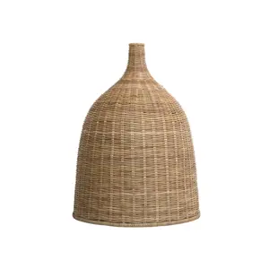 Přírodní antik závěsné světlo s ratanovým stínidlem Lamp rattan - Ø37*50cm/ E27/ 40W Chic Antique