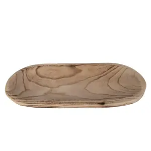 Produkt Přírodní dekorativní dřevěná servírovací mísa/talíř  - 40*18*4 cm Clayre & Eef