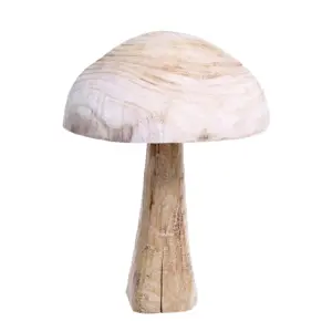 Přírodní dřevěná dekorace houba Mushroom - Ø 30*40 cm Chic Antique