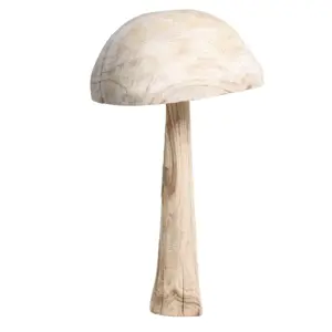 Přírodní dřevěná dekorace houba Mushroom - Ø 36*60 cm Chic Antique