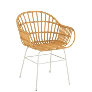 Přírodní ratanová jídelní židle Keni Rattan Natural - 55*58*80cm J-Line by Jolipa