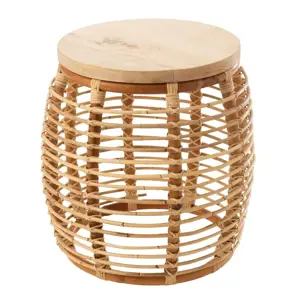 Přírodní ratanový odkládací stolek Ana Rattan Natural - Ø 40*48 cm J-Line by Jolipa