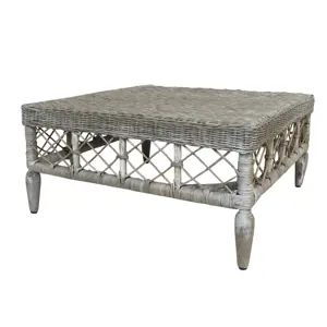 Přírodní ratanový stůl French table - 75*75*36 cm Chic Antique