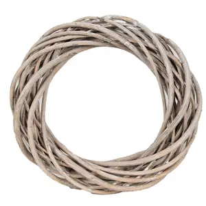 Produkt Přírodní šedý ratanový věnec Rattan XS - Ø 20*5 cm Clayre & Eef