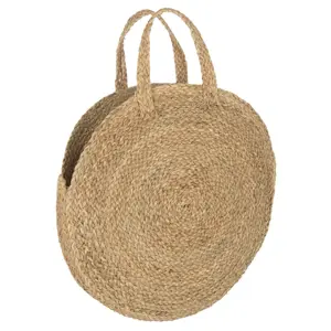 Produkt Přírodní veliká kulatá kabela do ruky Bag Round Grass - 50*5*58cm J-Line by Jolipa