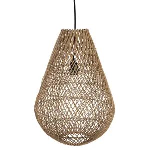 Ratanová závěsná stropní lampa Logen - 35*35*54cm Mars & More