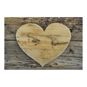 Produkt Rohožka srdce na dřevěném podkladu - 75*50*1cm Mars & More