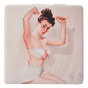 Produkt Ruční zrcátko Pin-up style - 6*8.5 cm Clayre & Eef