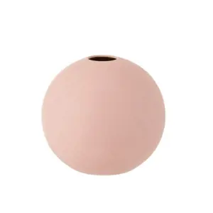 Růžová keramická váza Ball - Ø 25*23,5 cm J-Line by Jolipa