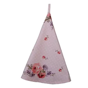 Produkt Růžová kulatá utěrka s růžemi Dotty Rose - Ø 80 cm Clayre & Eef