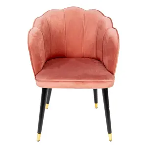Produkt Růžová sametová jídelní židle Fannie - 59*62*79 cm Clayre & Eef