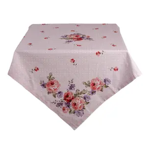 Produkt Růžový bavlněný ubrus na stůl s růžemi Dotty Rose - 130*180 cm Clayre & Eef