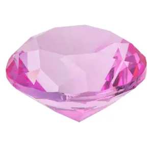 Růžový skleněný krystal - 4 cm Clayre & Eef