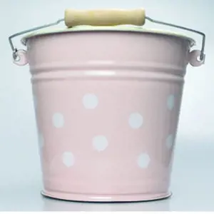 Produkt Růžový smaltovaný kyblík s puntíky Pink dot - Ø24*23cm - 6L Münder Email