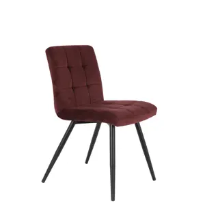 Produkt Sametová burgundy jídelní židle OLIVE - 44*82*50 cm Light & Living