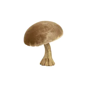 Produkt Sametová dekorace béžová houba Mushroom - 10*10*10cm Mars & More