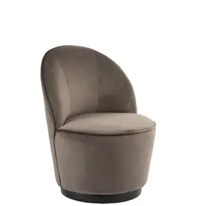 Produkt Sametové taupe klubové křeslo Cody  - 57*57*73 cm J-Line by Jolipa