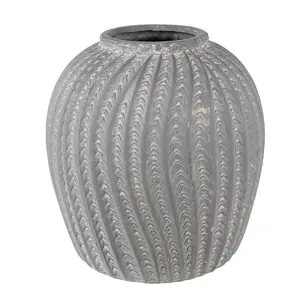 Produkt Šedá cementová dekorativní váza M - Ø 20*20 cm Clayre & Eef