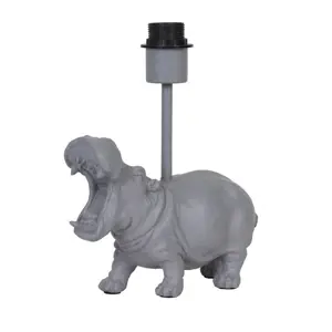 Šedá základna ke stolní lampě s hrošíkem Hippo - 27*11*28 cm / E27 Light & Living