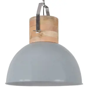 Produkt Šedé závěsné kovové retro světlo Fabriano Shiny grey - Ø 50*60 cm Collectione