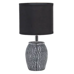 Produkt Šedivo černá stolní lampa Gulio - Ø 15*29 cm / E27 Clayre & Eef