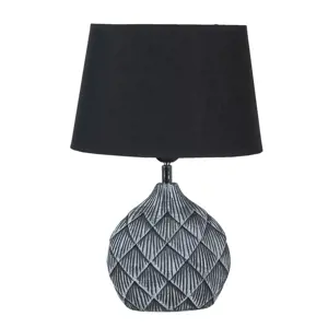 Šedivo černá stolní lampa Sofia - 26*19*38 / E27 Clayre & Eef